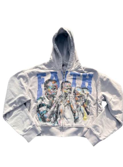 Grey Faith Zip Up